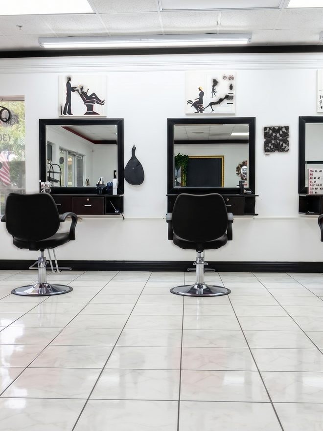Barber chairs and men's grooming row, East Naples FL