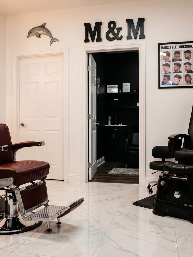 Hair Creations M&M studio interior, Bayshore Naples FL